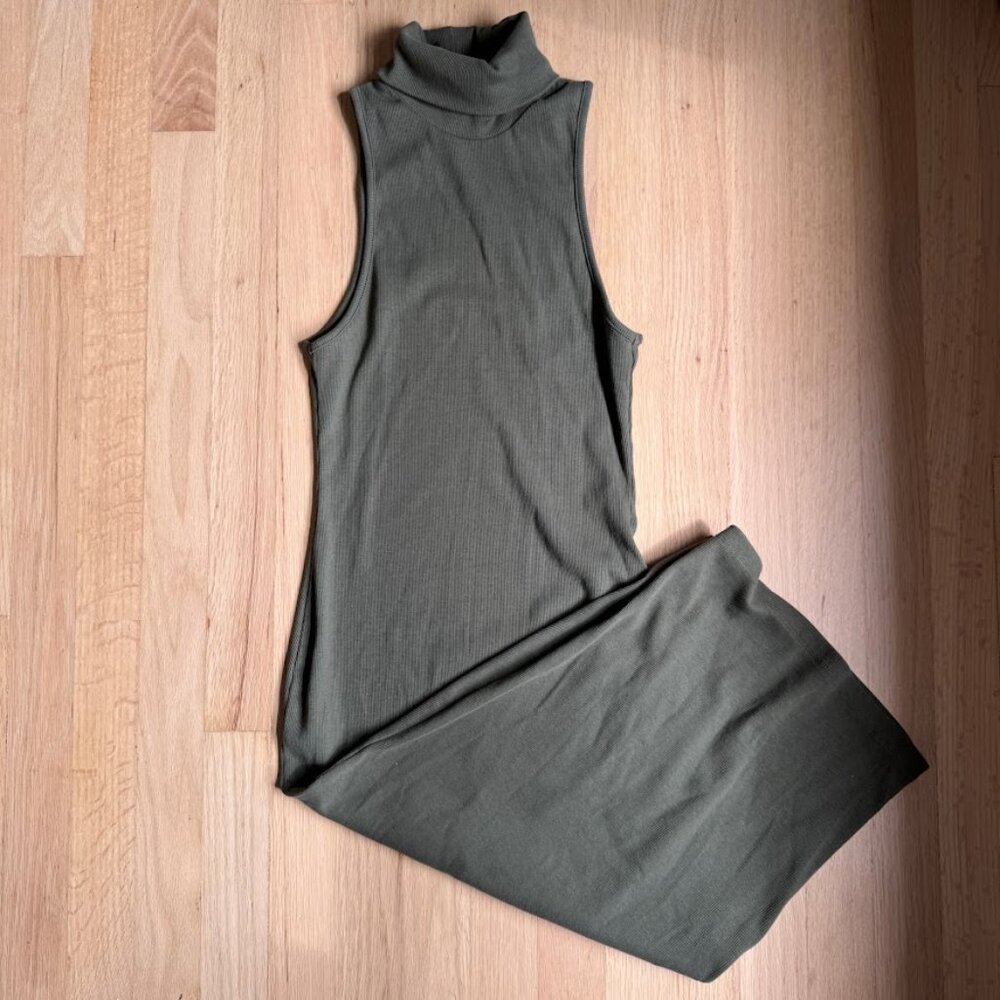 Zara Dress Turtleneck Sleeveless Green Size M - Picture 3 of 3